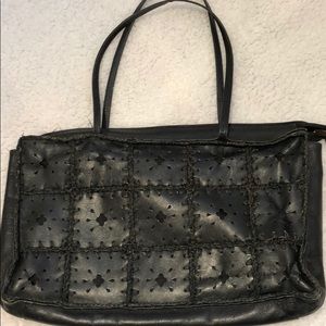 Leather hand bag